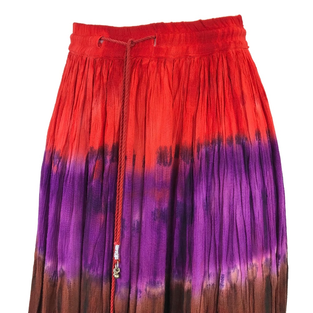 Coupe NWT Boho Tie Dye Gypsy Maxi Skirt L XL - Picture 2 of 6